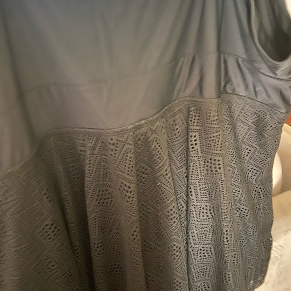 3x 4x 30/32 Swim Dress BloomChic Black Lace Swimsuit - Picture 5 of 11